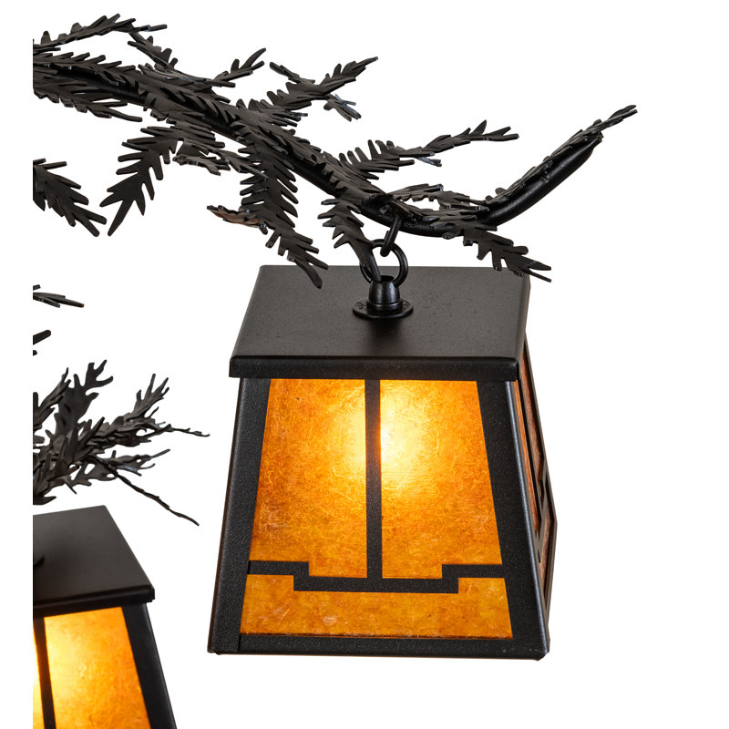 28" Wide Pine Branch Valley View 4 Light Chandelier