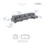 Canapé modulaire moderne en velours côtelé 135 po Hulett-1248735140-1263562447-1263562445
