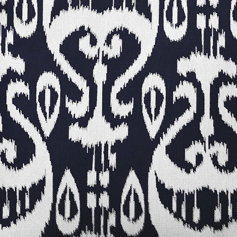 Coussin décoratif d'intérieur Happy Hippy Ikat, H 16 po x l 16 po, Bleu marine