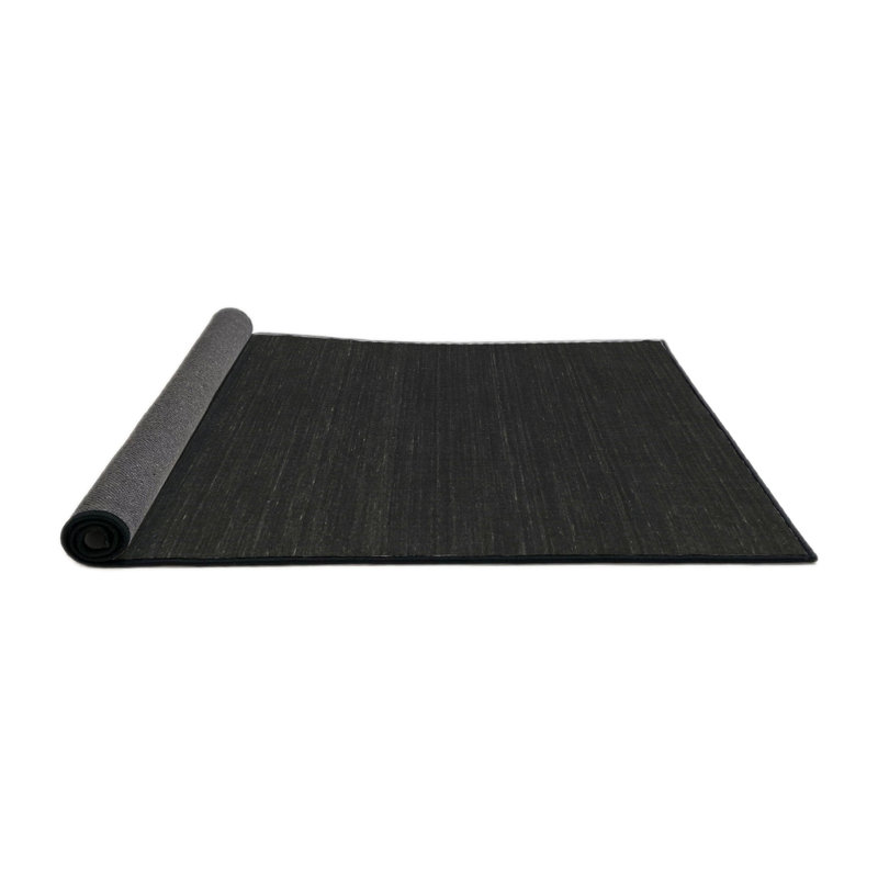 Tapis contemporain noir, Rond 5 pi