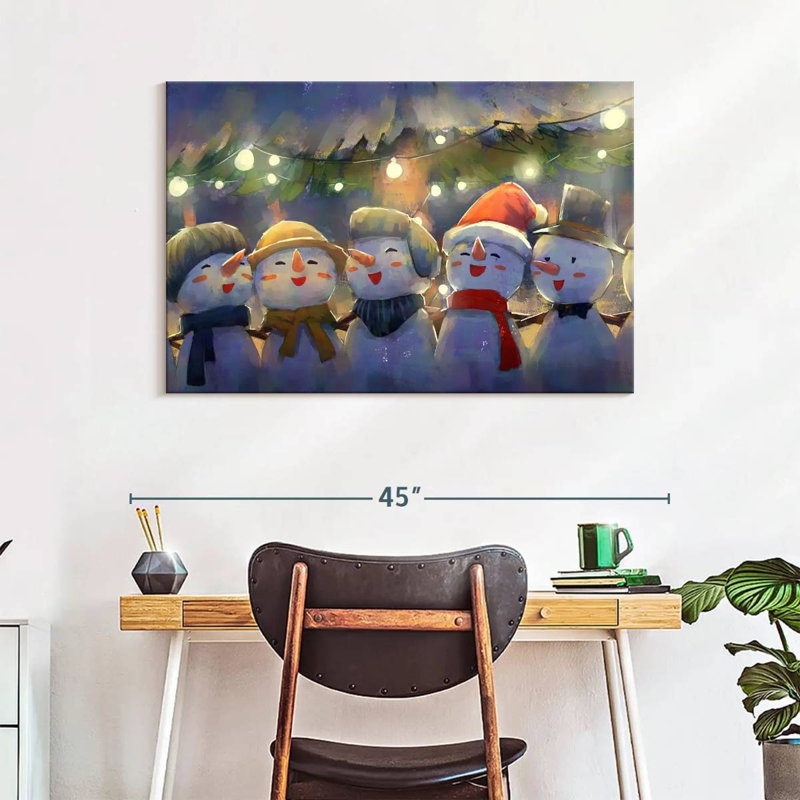 Bonhommes de neige de Noël, H 26 po x l 39 po