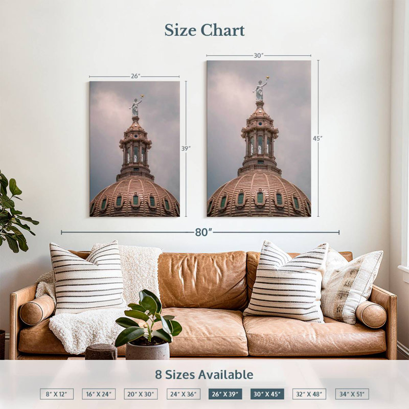 Aime Austin Texas Capitol Dome, 39" H x 26" W