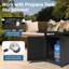 Rosalin 27'' H x 43'' W Steel Propane Outdoor Fire Pit Table with Cover