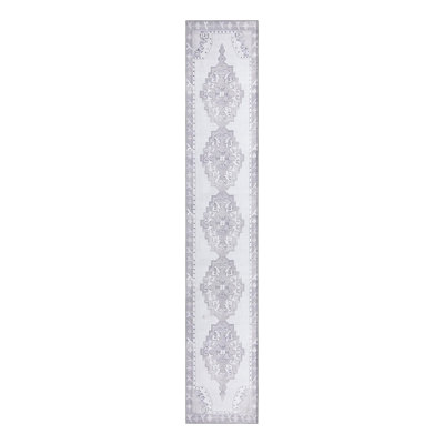 Tapis blanc chenille tissé à la machine