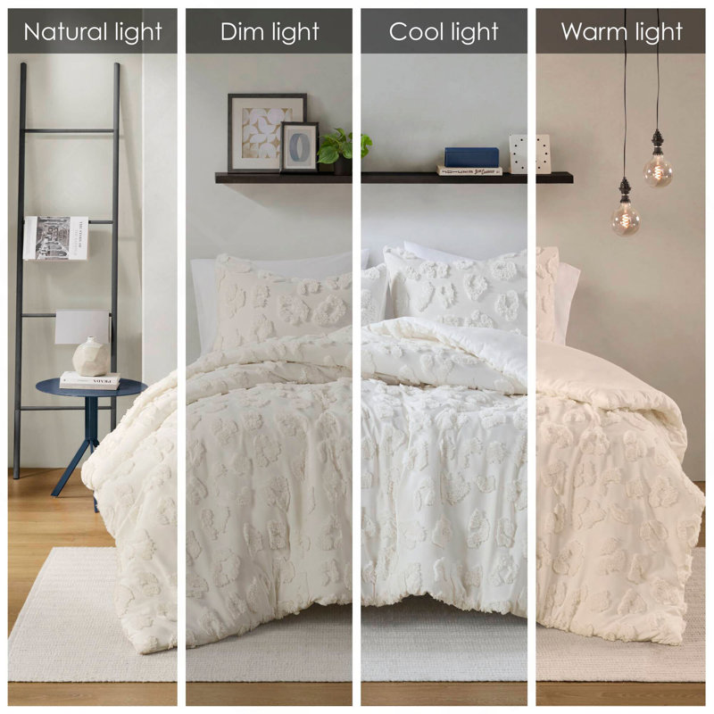 Ensemble de housse de couette Animal Chenille, Twin Duvet Cover + 2 Pillow Shams