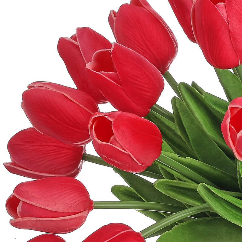 Ensemble de tulipes 13 po Eva, Rouge