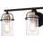 Emerson 3-Light Matte Black Vanity Light