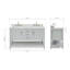 Ensemble de meuble-lavabo double 61 po Abby-55794962