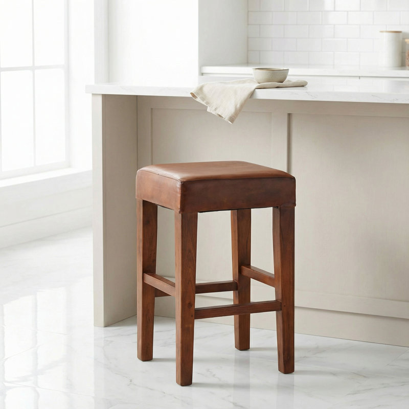 Chavalier Upholstered Counter Stool with Solid Wood Frame