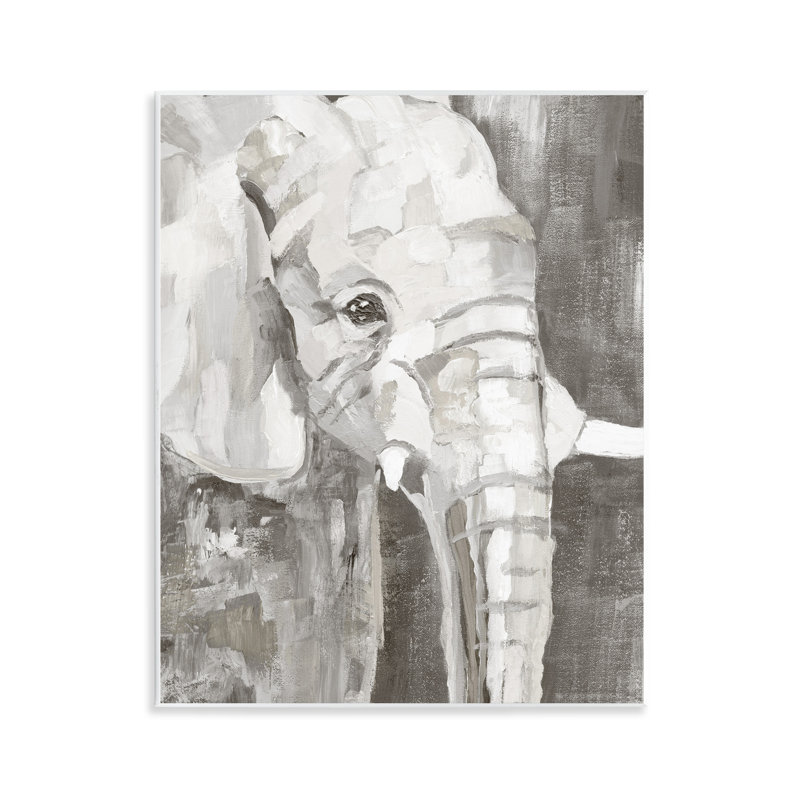 «Rustic Abstract Elephant», art mural par Nan