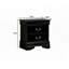 1pc Table de chevet noire Louis Philippe-881085553
