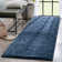 Berte Modern Solid Dark Blue Textured Shag Rug