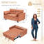 Canapé-lit modulaire 54,30 po Corduroy-548462915