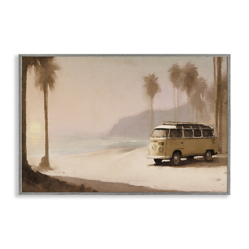  «Tranquil Beach Day», estampe numérique par Noah Bay, H 20 po x l 30 po, Estampe numérique Farmhouse