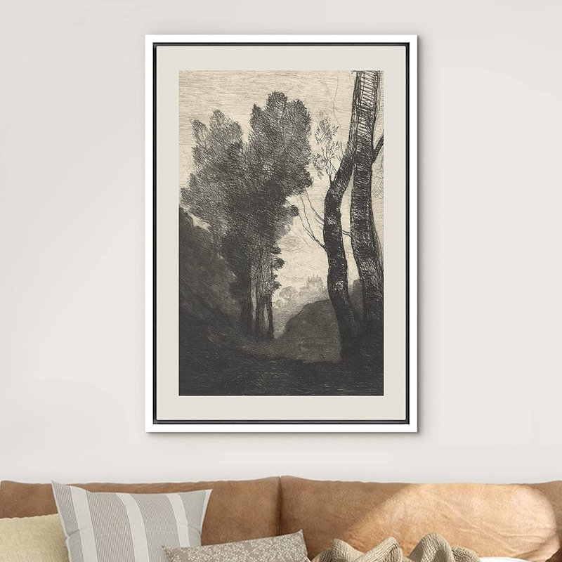 Impression sur toile, "Rustic Countryside", Blanc, H 1,5 po x l 36 po x P 1,5 po