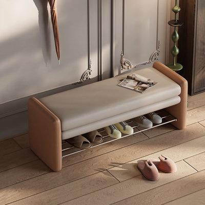 39.4in Shoe Storage Bench Shoe Changing Stool