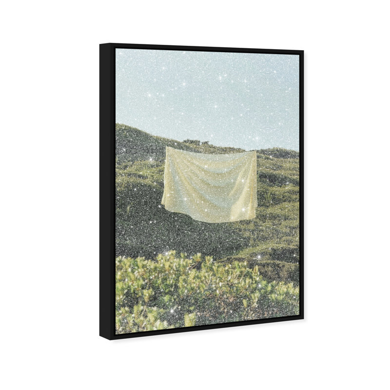 Floating Cotton II Print by Oliver Gal, 55"H x 37"W, Black Floater Frame