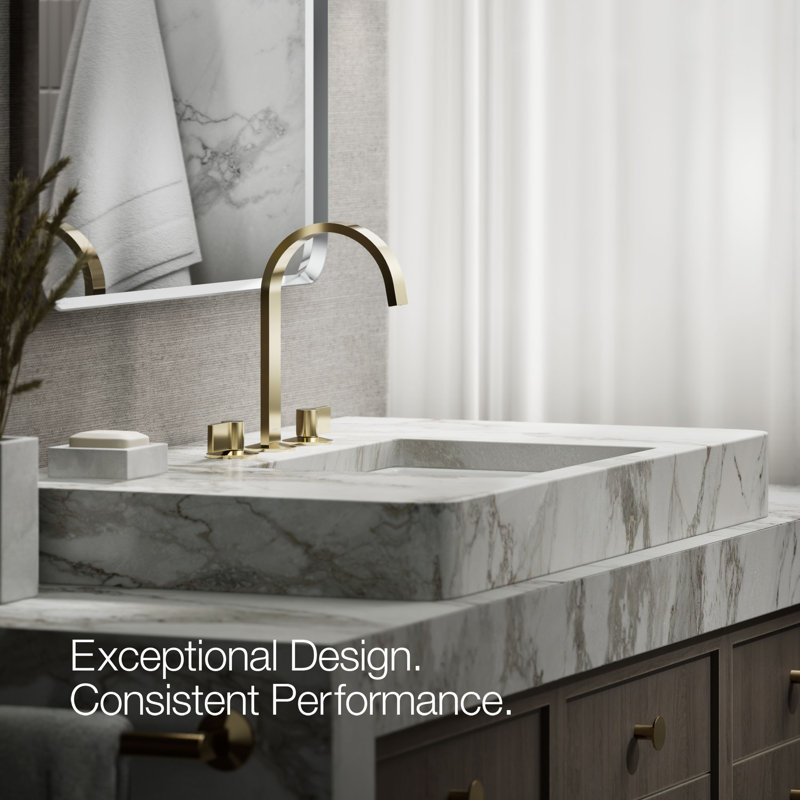 Components™ Bathroom Sink Spout with Ribbon Design, Gold