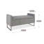 Banc avec repose-pieds 47 po avec rangement et base en métal
