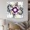 «Fractal Journey» en mauve et blanc sur toile