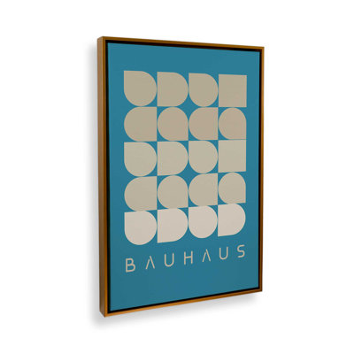 Bleu sarcelle et crème géométrie Bauhaus