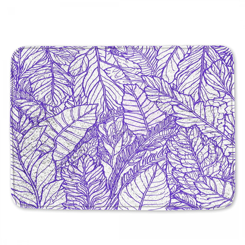 Tapis de bain mauve, L 24 po x L 17 po