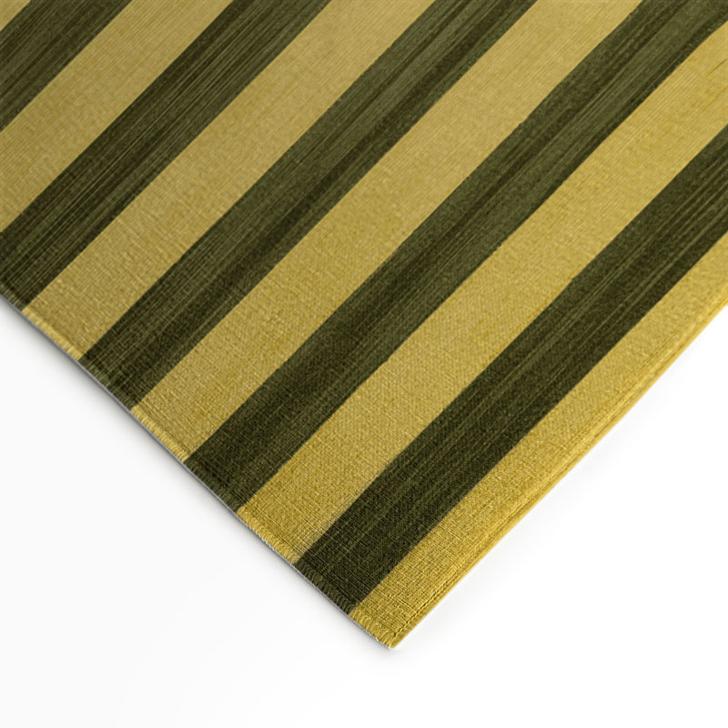 Tapis intérieur / extérieur brun HorizontalStripes, Rectangle 9 pi x 12 pi
