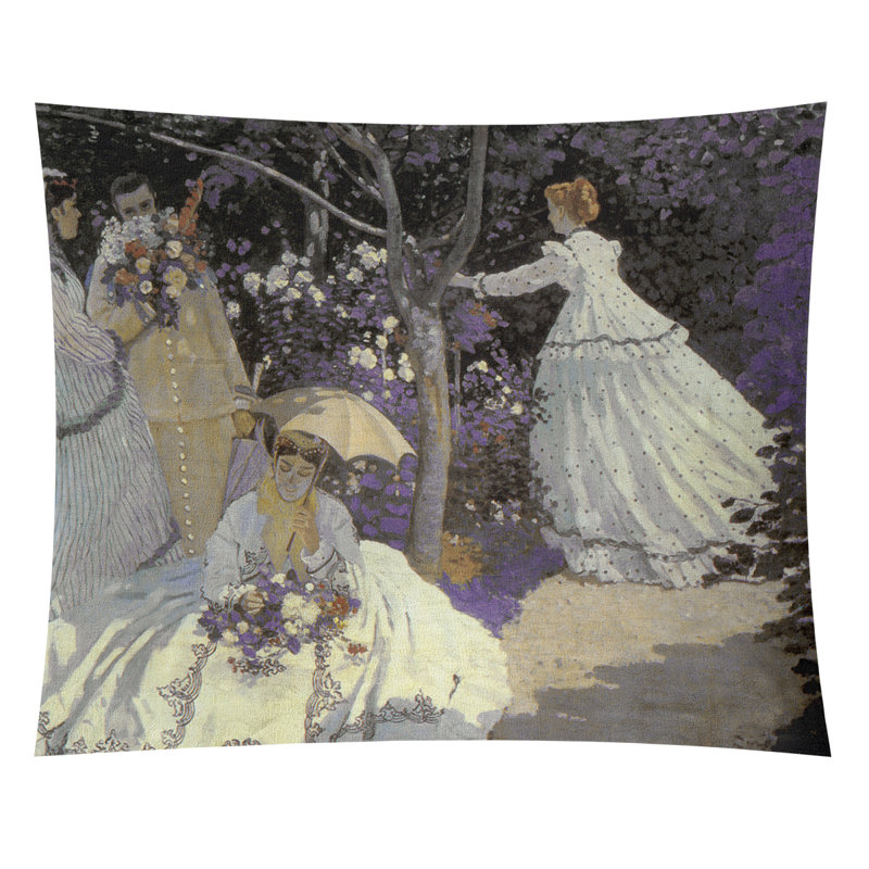 Mane Machine Tapestry - Rod Included, 63.5" H x 54" W, Violet/Ivory/Gray
