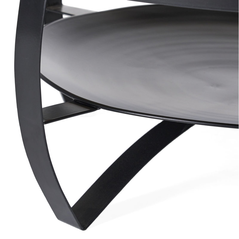 Meroy Round Mango Wood and Iron Coffee Table