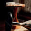 Gabe Leather Accent Table (Black)-972368541