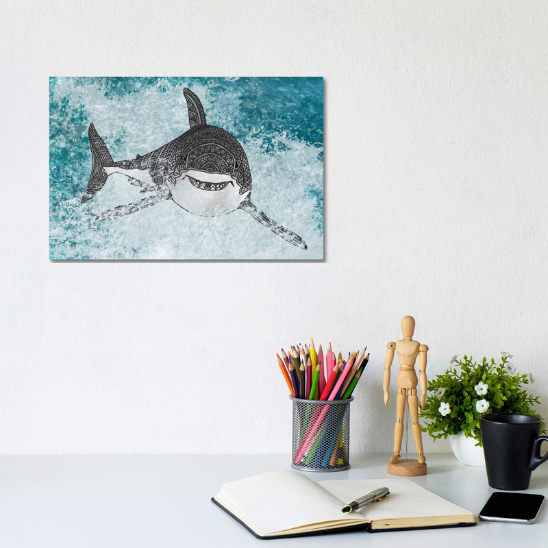 Shark by Angelika Parker - Wrapped Canvas Gallery-Wrapped Canvas Giclée, 20.32cm H x 30.48cm W