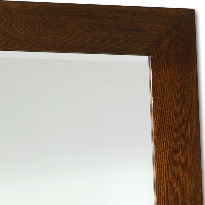 Wood Flat Floor Mirror, Warm Elm