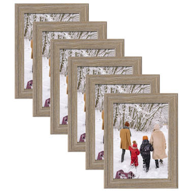  8x10 Black Picture Frames with Mat for Wall or Table Top  Decoration, Set of 6 : Everything Else