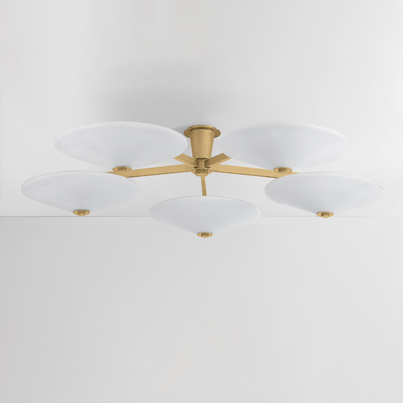Cologne Flush Mount in Vintage Brass