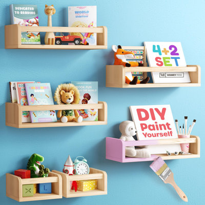 4+2 DIY Floating Nursery Book Shelves
