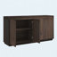 Buffet 4 portes en bois avec prise de courant et armoire à texture verticale ondulée-129098894