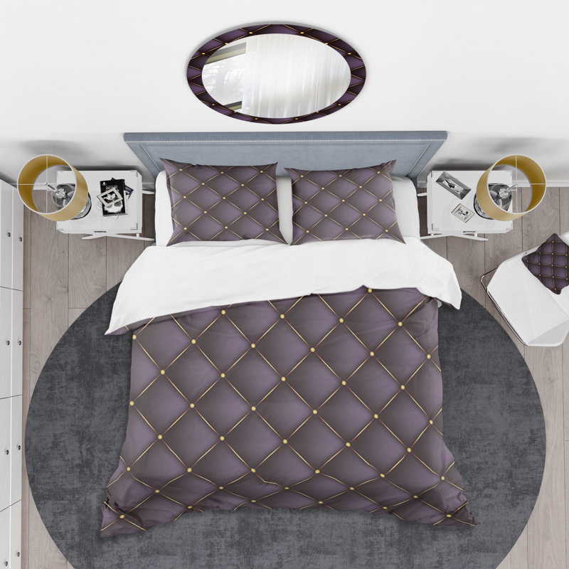 Retro Art Deco - Mid century bedding set - Modern Mid-century Bed cover set, King Duvet Cover + 2 Shams