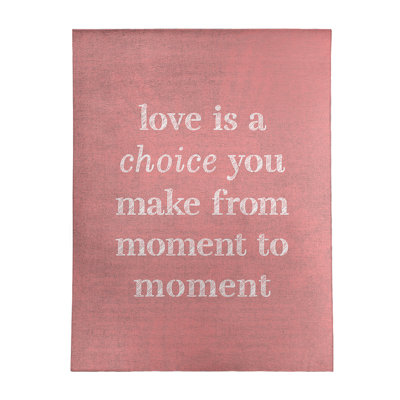 Tapis de l’amour manuscrit est un en poly-chenille choice quote