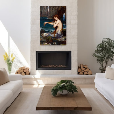 «A Mermaid Classic Abstract Fish Landscape Nature», reproduction d'art murale