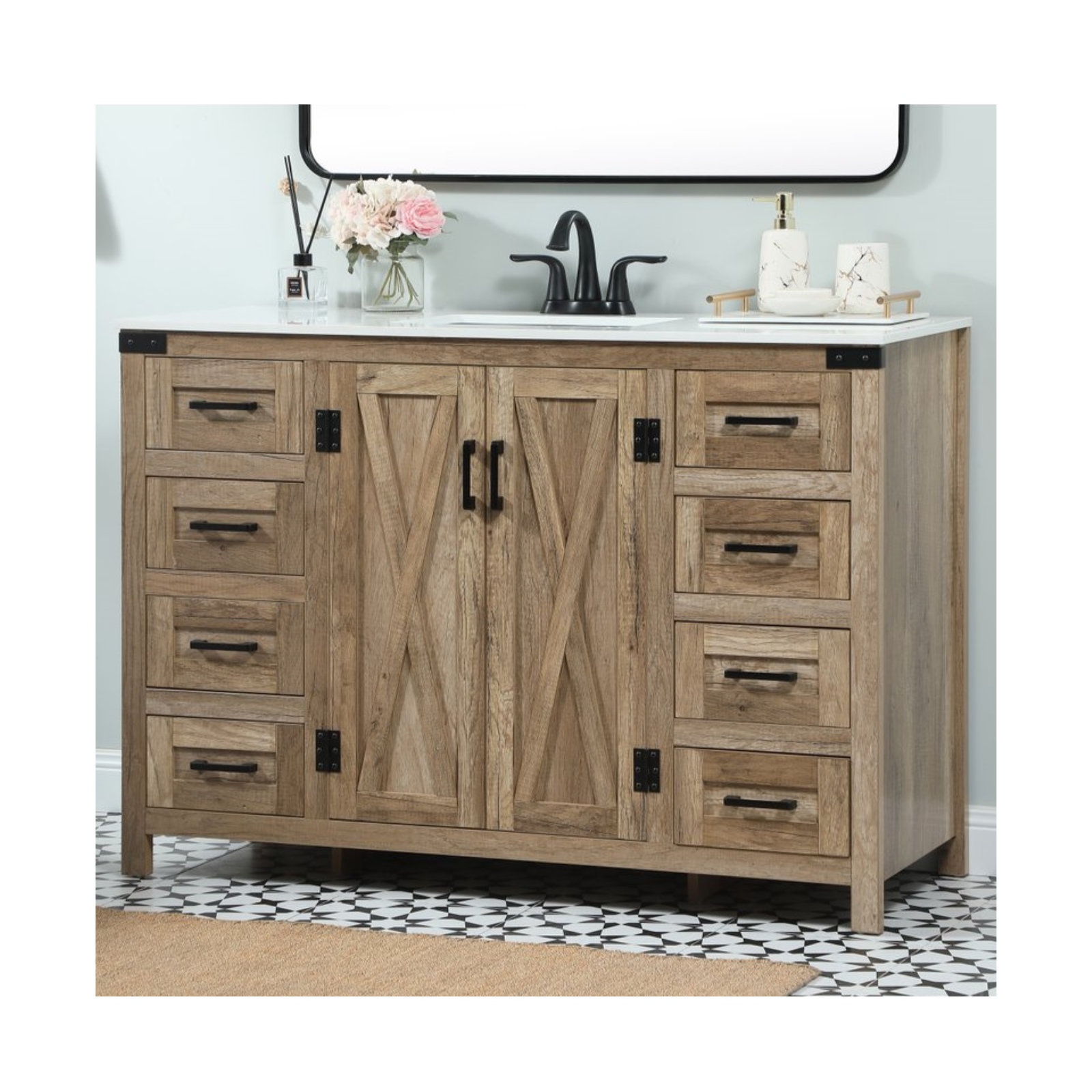 Slayton 48'' Single Bathroom Vanity, Natural Oak