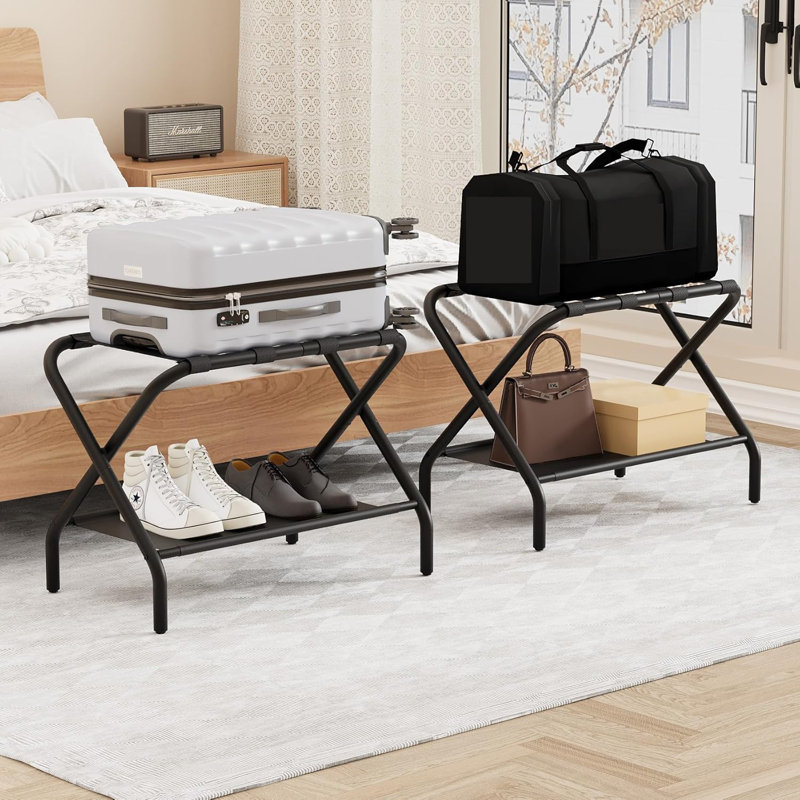 Black Luggage Rack Pack Of 2, Black