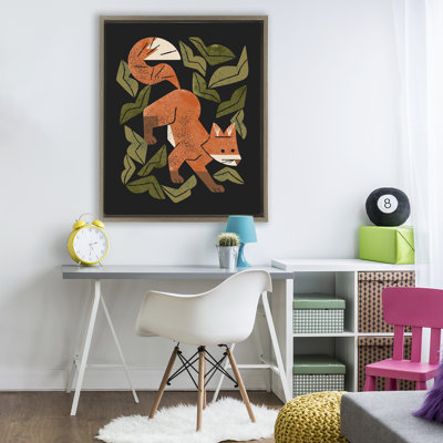 Fox In The Brush Floating Frame, design by Renea L. Thull