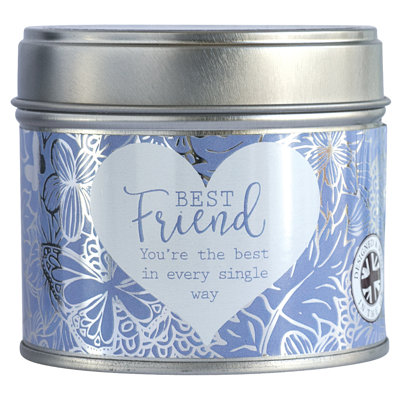Starched Linen Scented Jar Candle with Metal Holder