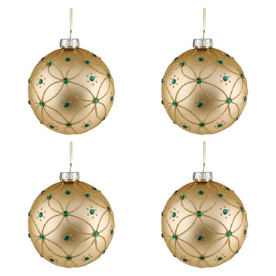 Glass Ball Ornament Set (Set of 4)