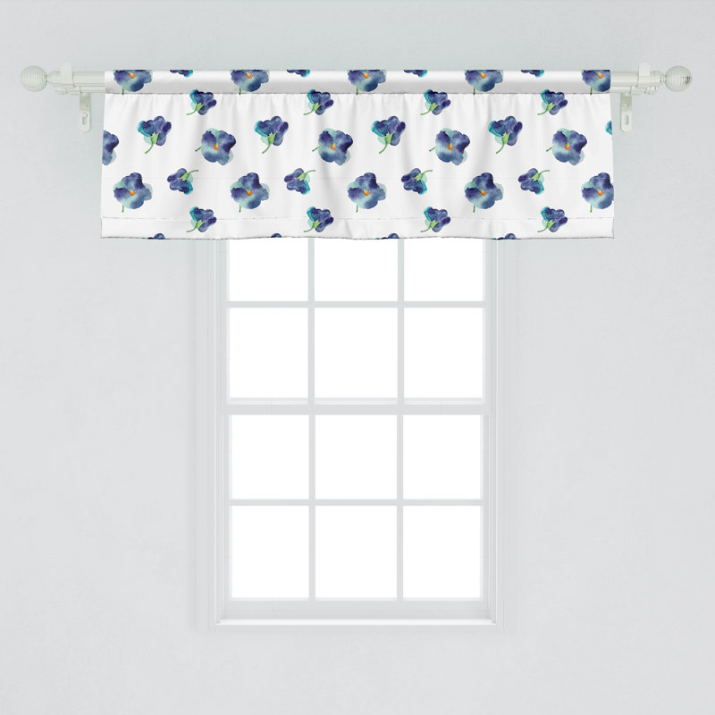 Cantonnière à motif floral Ambesonne
