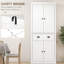 Garde-manger blanc de 72 po, grande armoire avec tiroir et portes. Permet de ranger plusieurs articles ménagers tels que l'argenterie, les serviettes, la batterie de cuisine. Possède des tablettes réglables. Apporte de l'élégance à la cuisine.