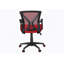 Chaise de bureau contemporaine en maille rouge ergonomique avec hauteur réglable et pivot pour un travail ou un jeu confortable