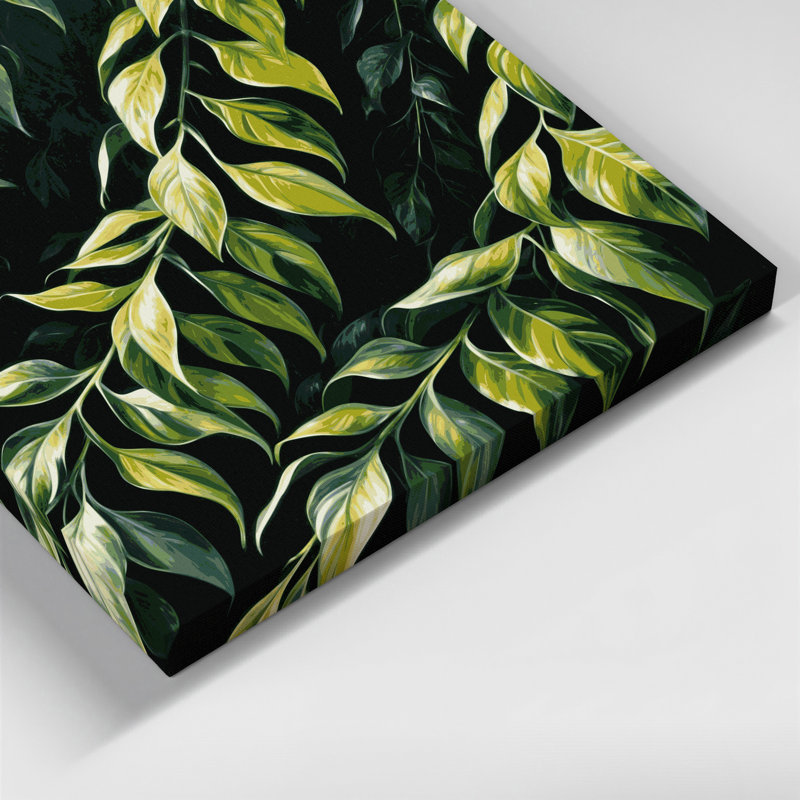 Art mural sur toile Botanical Philodendron, H 16 po x l 20 po
