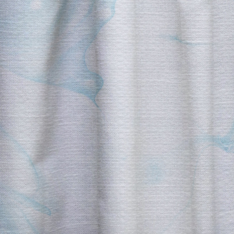Art liquide en bleu clair et turquoise I - Rideau abstrait - Velours obscurcissant - 1 panneau, L 52 po x L 95 po