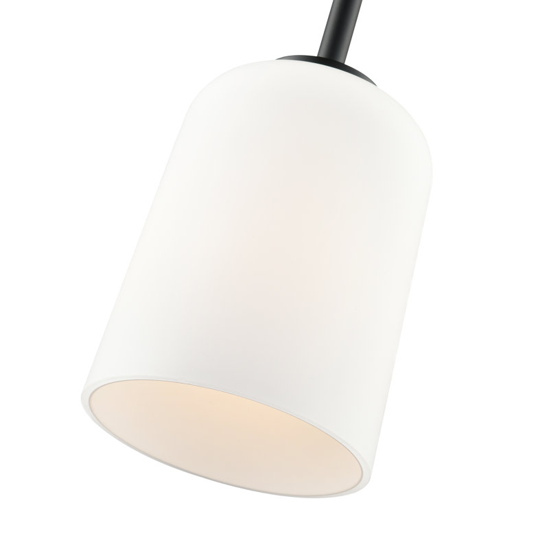 Luminaire suspendu 1 lumière Laphia, H 6,5 po x l 5 po x P 5 po, Noir mat